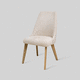 traditional chair / indoor / fabric / wooden base