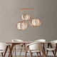 contemporary chandelier / oak / cotton / wood
