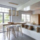 Scandinavian design chandelier / oak / cotton / wood