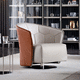 contemporary armchair / leather / chrome / multi-color
