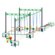 playground obstacle course / high jump / slalom / platform