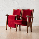 classic armchair / fabric / solid wood / wood