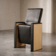 contemporary armchair / leather / polyurethane foam / epoxy