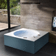 recessed hot tub / above-ground / corner / 2-person