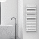 hot water towel radiator / contemporary / steel / white