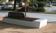 contemporary public bench / concrete / wooden / with backrest
