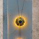 contemporary ceiling light / circular / metal / stainless steel