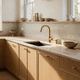 tempered glass backsplash / glass / wave pattern / high-resistance