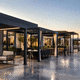 wall-mounted pergola / self-supporting / aluminum / steel