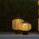 contemporary lantern / teak / aluminum / marble