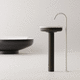 free-standing washbasin / stainless steel / custom / round