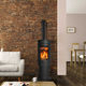 steel heating stove / wood / pellet / 5 kW...10 kW