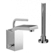 bathtub mixer tap / shower / deck mounted / chromed metal