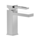 washbasin mixer tap / countertop / chromed metal / indoor