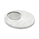 semi-recessed soap dish / marble / satin