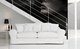 traditional sofa / white / fabric / 3-seater