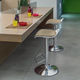 contemporary stool / polypropylene / chromed metal base / swivel