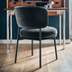 contemporary chair / indoor / steel / leather