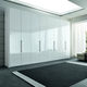 contemporary wardrobe / wooden / glossy lacquered wood / with swing doors