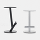 contemporary bar stool / painted steel base / central base / with footrest