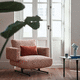 contemporary armchair / fabric / adjustable / pink