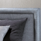 double bed headboard / contemporary / fabric / gray