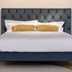 double bed headboard / Chesterfield / fabric / upholstered