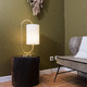 table lamp / brass / contemporary / corded