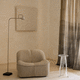 patterned sheer curtain fabric / linen / translucent / home