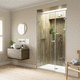glass shower enclosure / with sliding door / rectangular / home