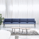 modular upholstered bench / contemporary / fabric / aluminum base