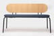 contemporary bench / fabric / steel / with backrest