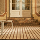 contemporary rug / striped / terracotta / rectangular