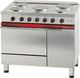 electric range cooker / commercial / inox