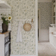 contemporary wallpaper / floral / yellow / blue