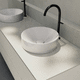 countertop washbasin / enameled metal / high-gloss / matte finish