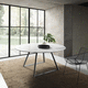 contemporary table / wooden / metal base / rectangular