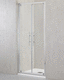 swing shower screen / rectangular / tempered glass