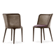 contemporary chair / indoor / leather / straw