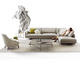 modular sofa / corner / contemporary / living room