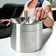 wall-mounted ashtray / stainless steel / for public building / home