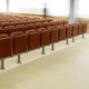 contemporary auditorium seating / fabric / polyurethane foam / wooden