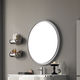 wall-mounted bathroom mirror / contemporary / rectangular / round