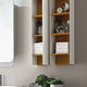 wall-mounted shelf / contemporary / wooden / bathroom