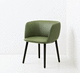 contemporary chair / indoor / fabric / oak