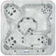 built-in hot tub / square / 5-person / home