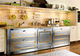 contemporary kitchen / steel / with handle