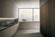 contemporary kitchen / steel / natural stone / handleless