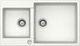 double kitchen sink / without drainboard / composite / overmount