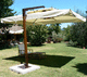 square parasol / orientable / side post / acrylic fabric
